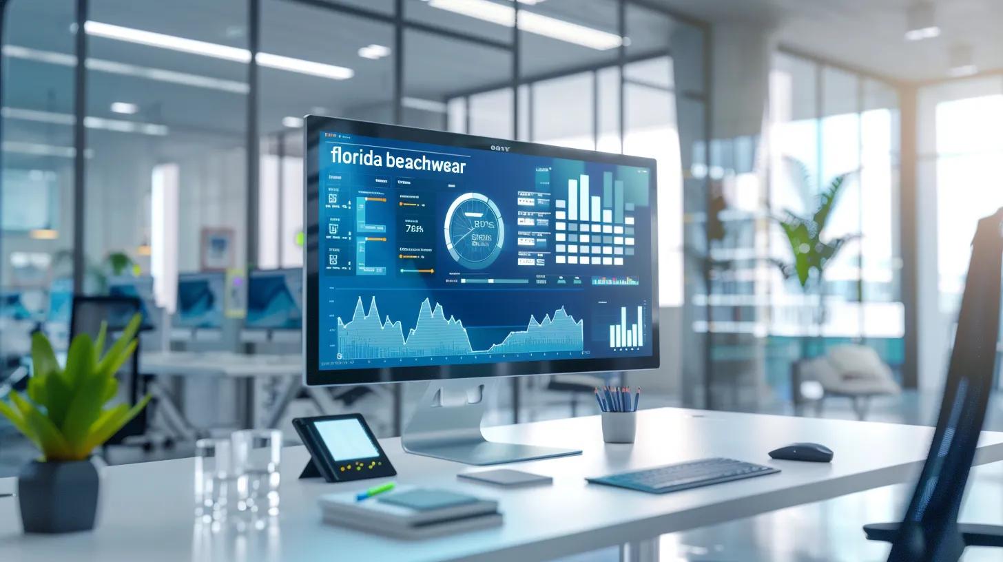 a dynamic office interior showcases a sleek computer desk with seo analytics displayed on the screen, highlighting graphs and charts, while vibrant marketing materials featuring a dynamic office interior showcases a sleek computer desk with seo analytics displayed on the screen, highlighting graphs and charts, while vibrant marketing materials featuring