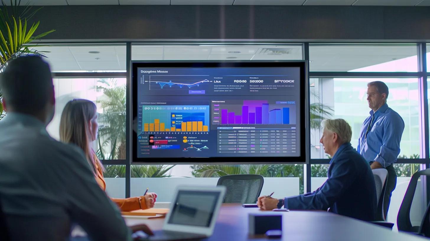a dynamic office meeting space in dania beach, featuring professionals engaged in a strategic discussion, with a large strategy board displaying local market data and vibrant digital marketing visuals, symbolizing the tailored approach of a local digital marketing agency. a dynamic office meeting space in dania beach, featuring professionals engaged in a strategic discussion, with a large strategy board displaying local market data and vibrant digital marketing visuals, symbolizing the tailored approach of a local digital marketing agency.