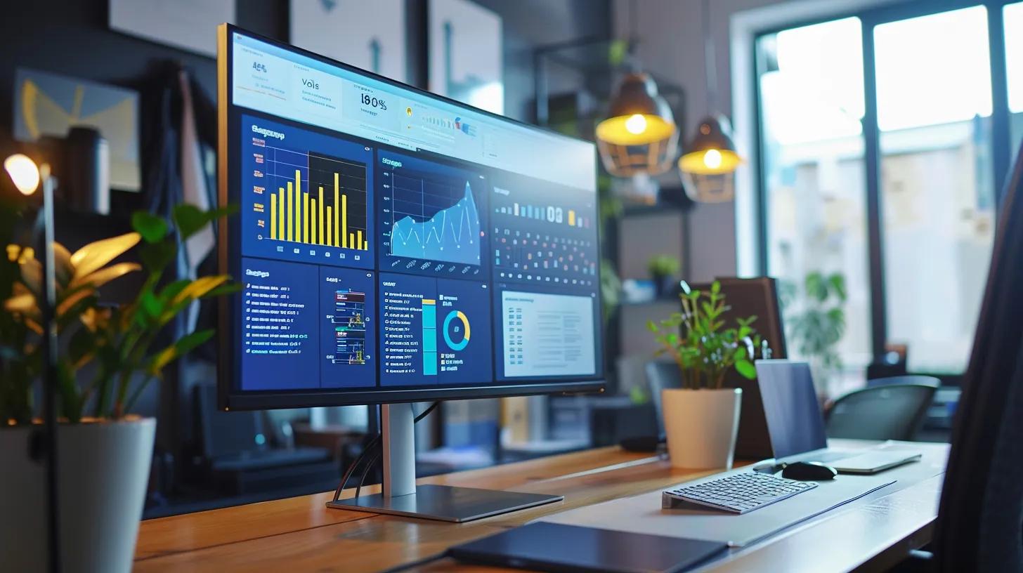 a sleek, modern office workspace showcases a digital display filled with vibrant flowcharts and analytics, representing the seamless automation of email workflows designed to enhance engagement and lead nurturing. a sleek, modern office workspace showcases a digital display filled with vibrant flowcharts and analytics, representing the seamless automation of email workflows designed to enhance engagement and lead nurturing.