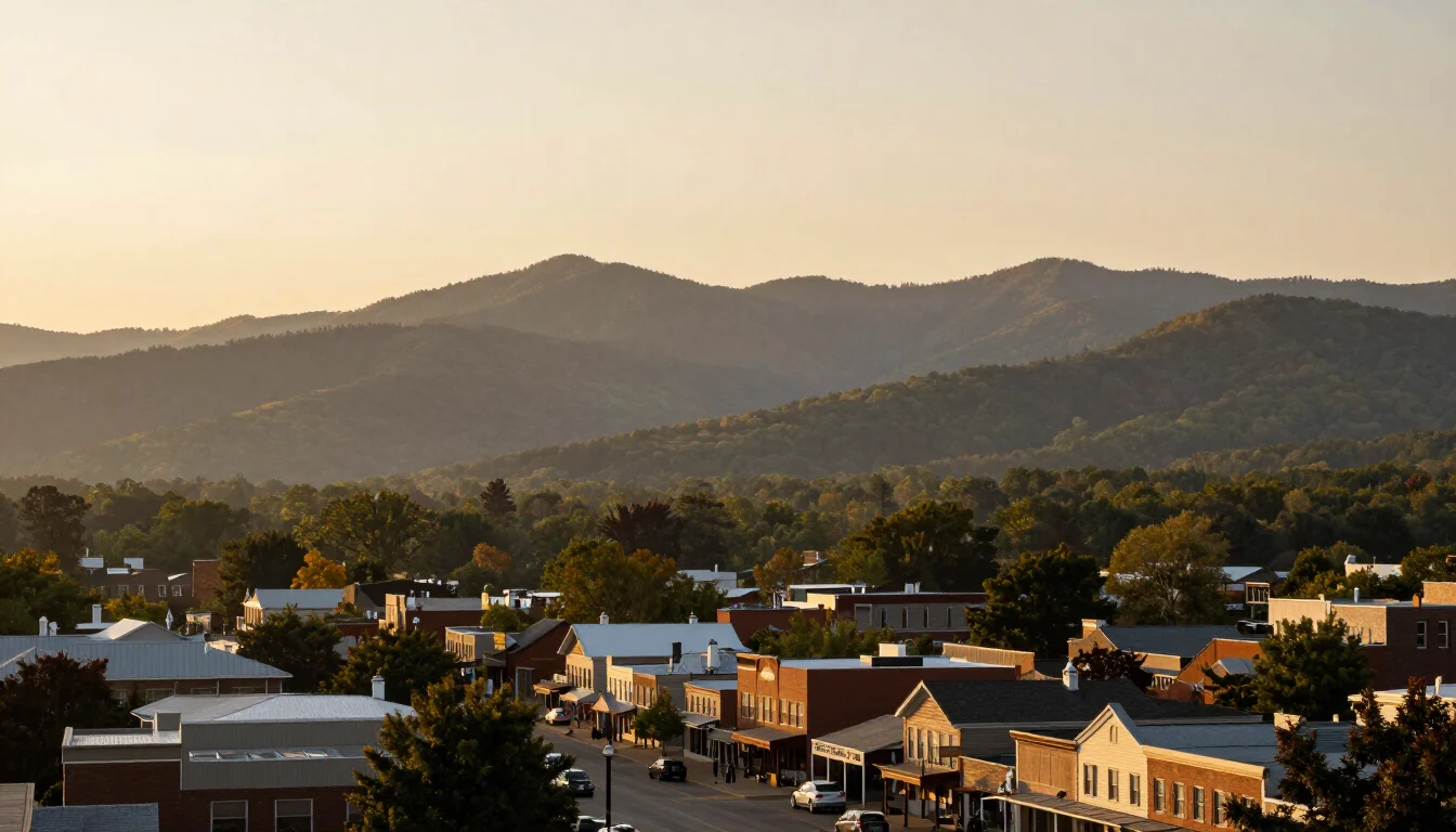 Blue Ridge Mountains above Western North Carolina